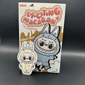 Labubu Exciting Macaron Vinyl Face Plushie - Soymilk